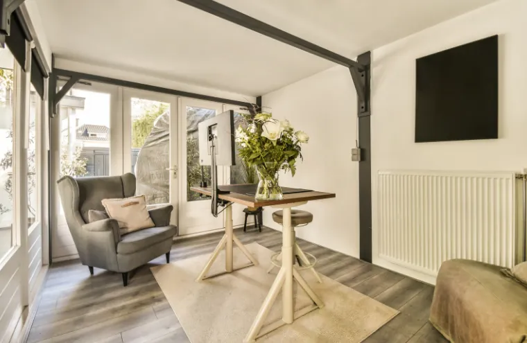 Finished luxury garden room interior